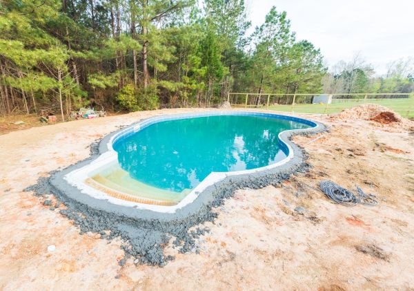 Pool Landscape Leveling in Hickory